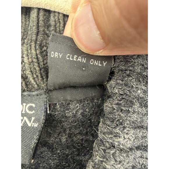 Nordic Design 100% Wool Zip Cardigan Abstract Sweater Women Size Large fair isle - Picture 5 of 11